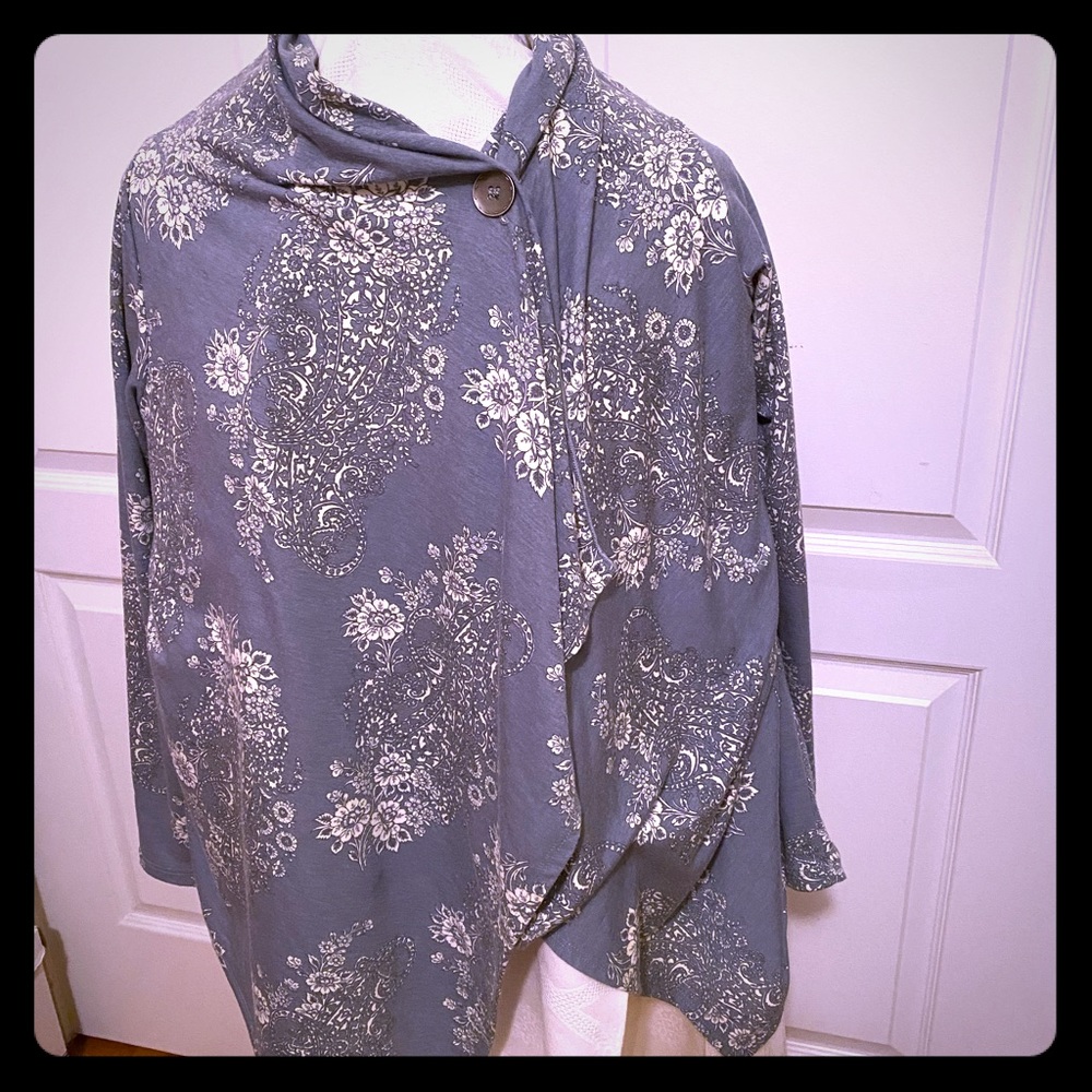Bobeau draped asymmetric cardigan